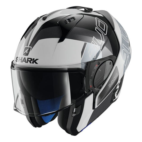 SHARK EVO-ONE 2 SLASHER DOT WHITE/BLACK HELMET Performance Moto