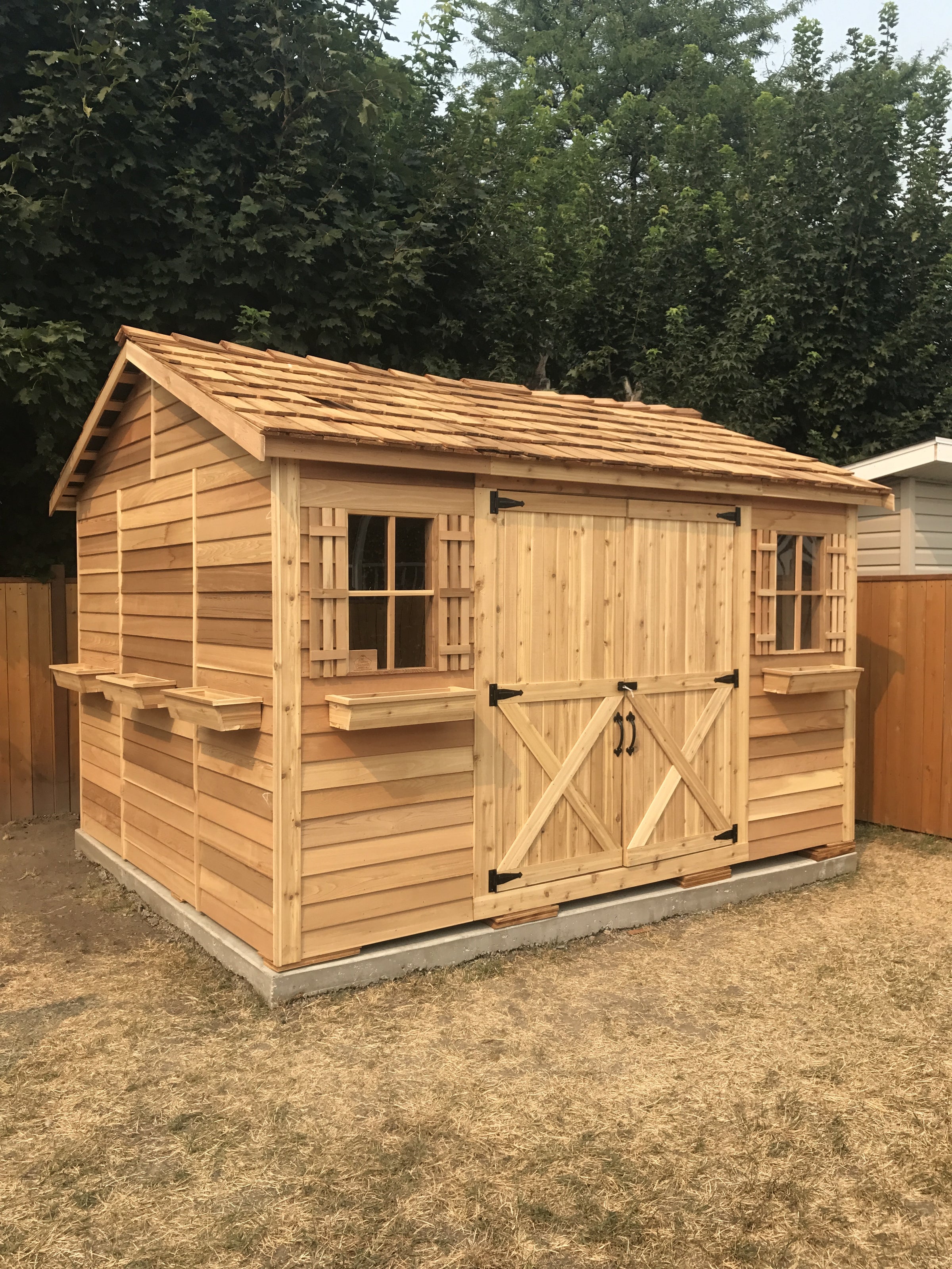 double door sheds, backyard garden cottage kits