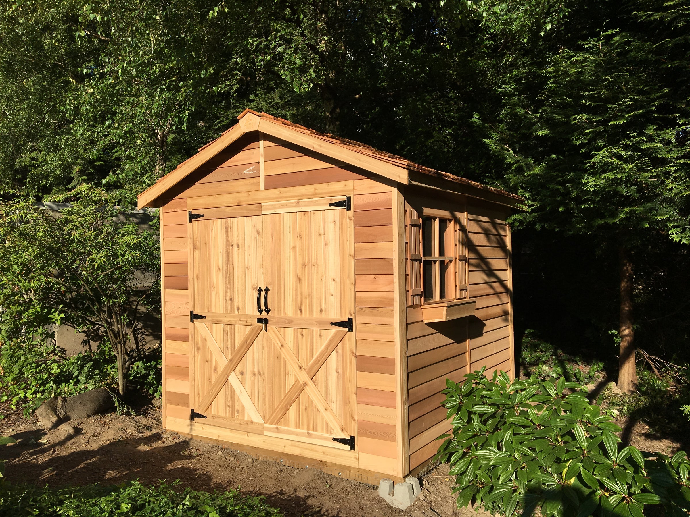 8x8 Wood Shed for Sale, Mini Storage Shed Kits – Cedarshed USA