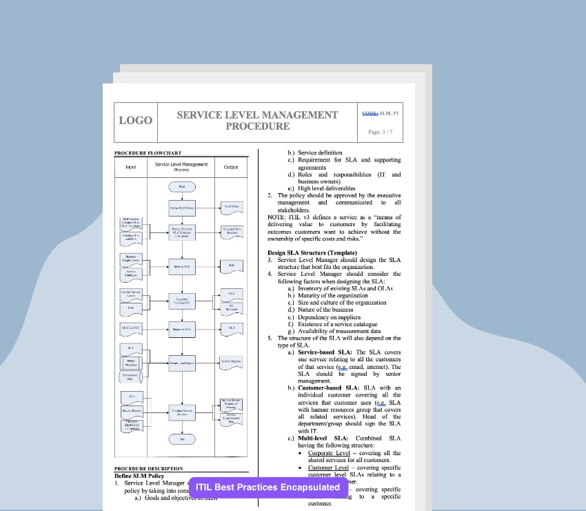 Service Level Management Process Template