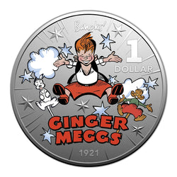 $1 2021 Ginger Meggs Centenary 1/2oz Silver Frosted UNC 2 Coin Set
