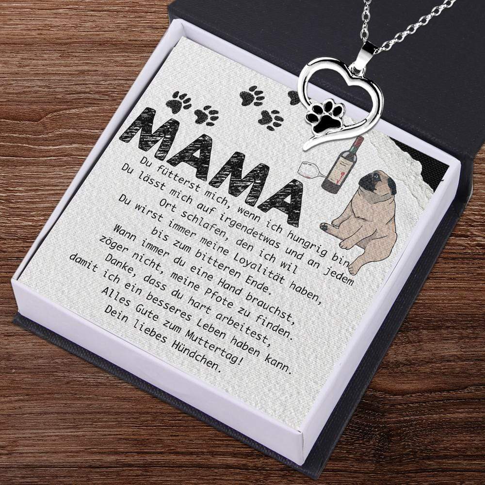 HundePfote Halsketten Hund An Mama Alles Gute zum Muttertag