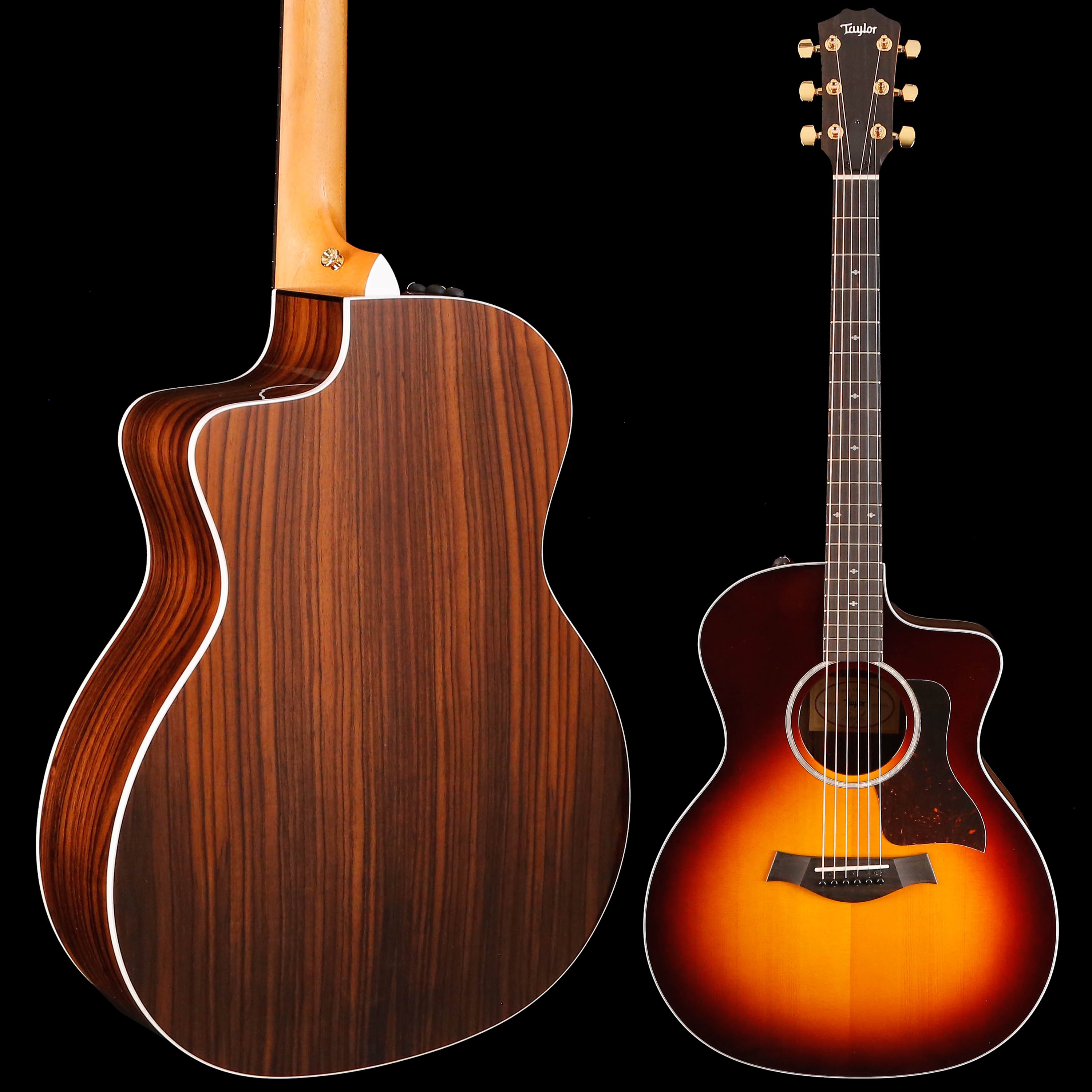 Taylor 214ce-SB DLX Grand Auditorium, Sunburst - Melody Music Shop product image