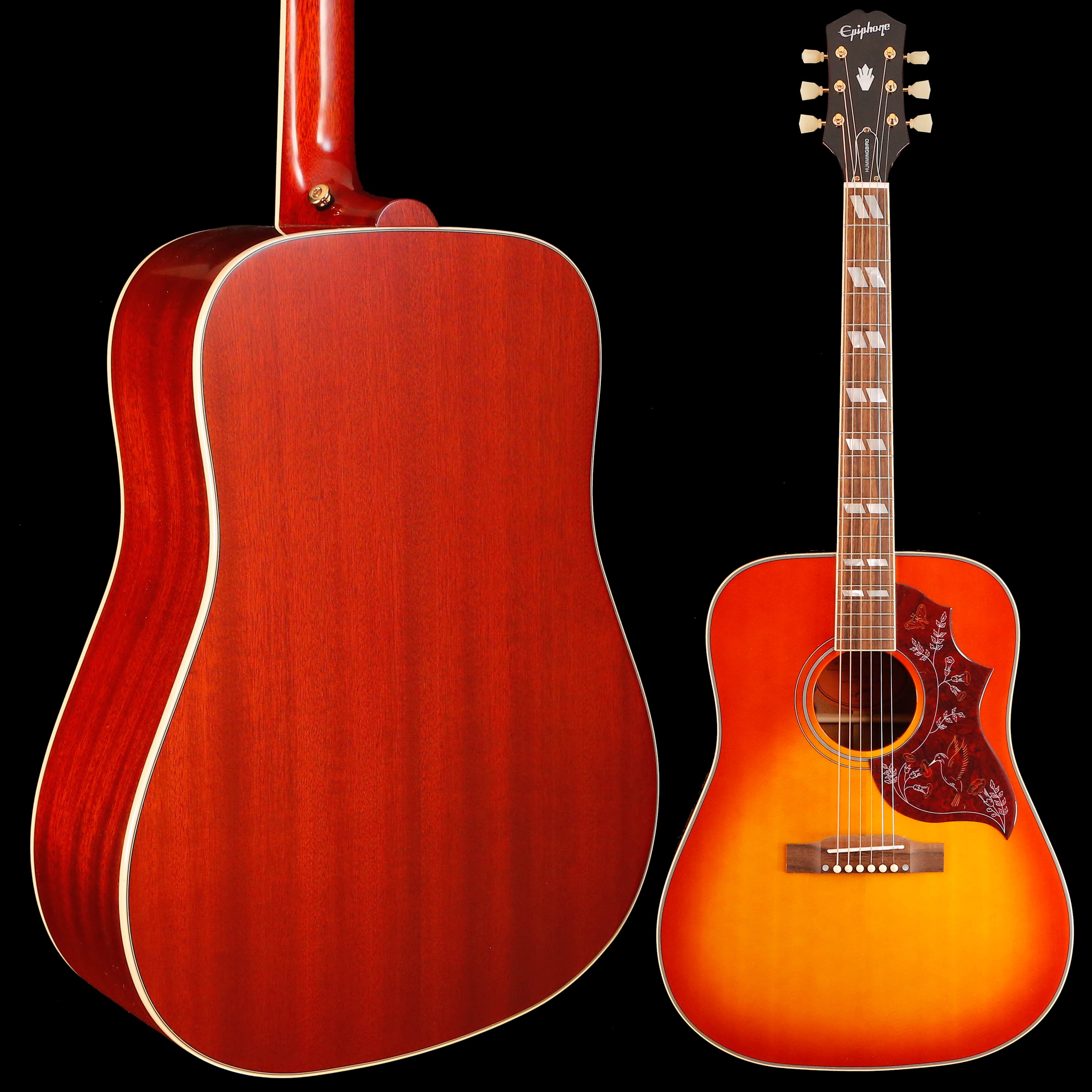 Epiphone Hummingbird 12-String Acoustic Electric Guitar Aged Cherry  Sunburst : : Musical Instruments, Stage & Studio