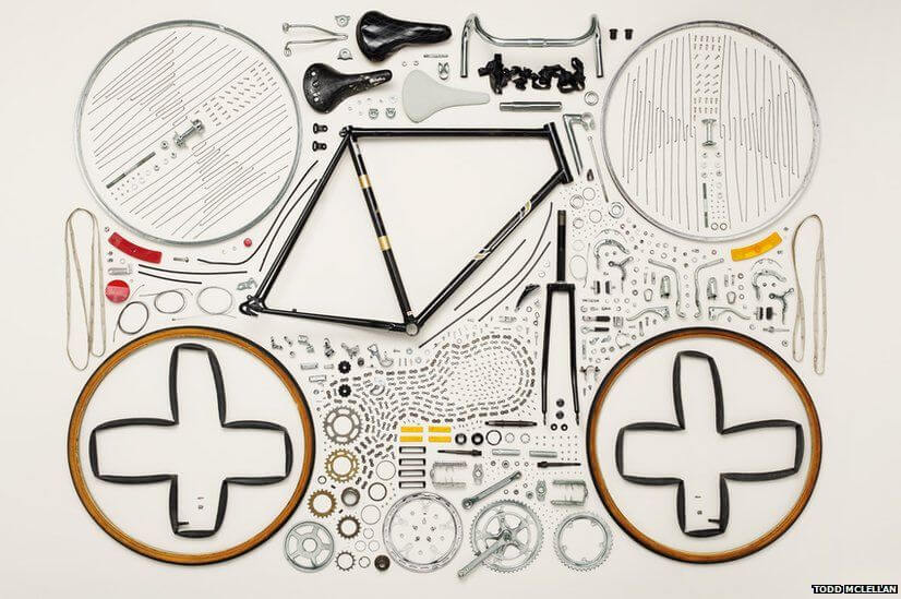 Knolling Todd McLellan fiets