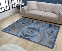 Majestic Indoor Area Rug Modern Contemporary Swirl Abstract Design - ECM.CURTAINS
