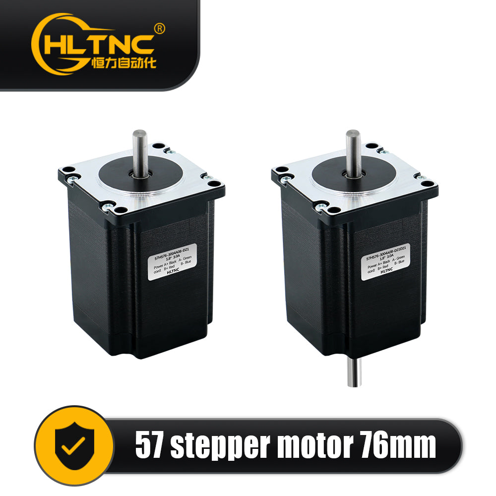 HLTNC Nema 23 Stepper Motor 2N.m 57HS76mm 285ozin Dual Axle 6.35/8mm Single axle 6.35mm/8mm Current 3.0A For CNC Router 3D Printer