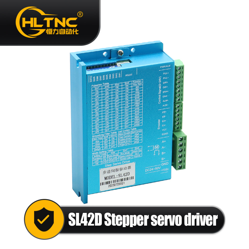 HLTNC SL42D Stepper Motor Drive 0-200kHz DC24-50V 6A Suit for Nema23 Nema24 Stepper Motor