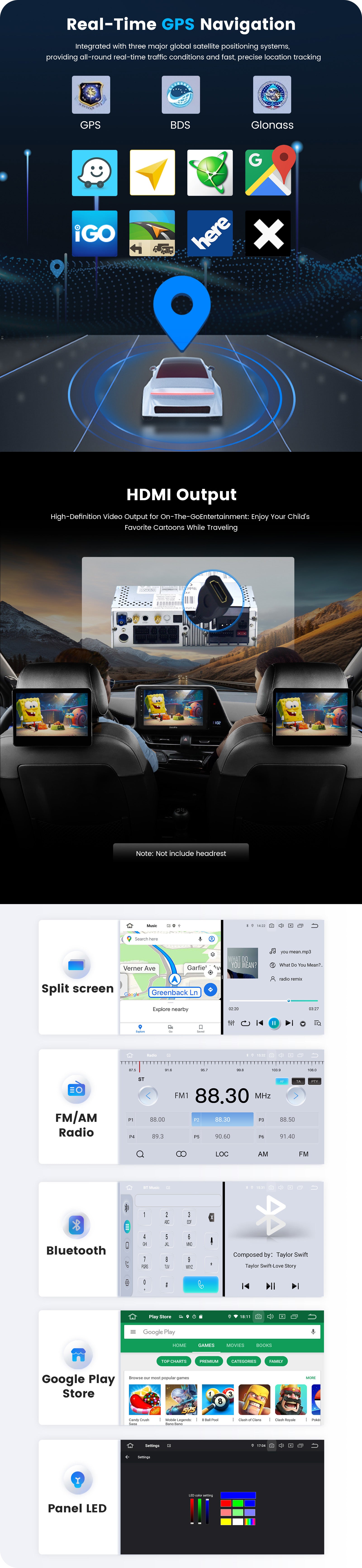 Dasaita Android12 Car Stereo for Toyota CHR 2016-2020 GPS navigation, HDMI
