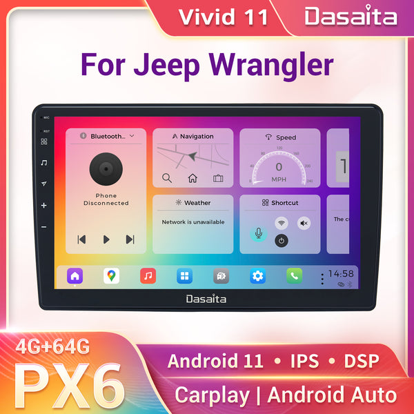 Dasaita Android 11.0 Car Stereo for Jeep Cherokee 2013 to 2019 Touch S