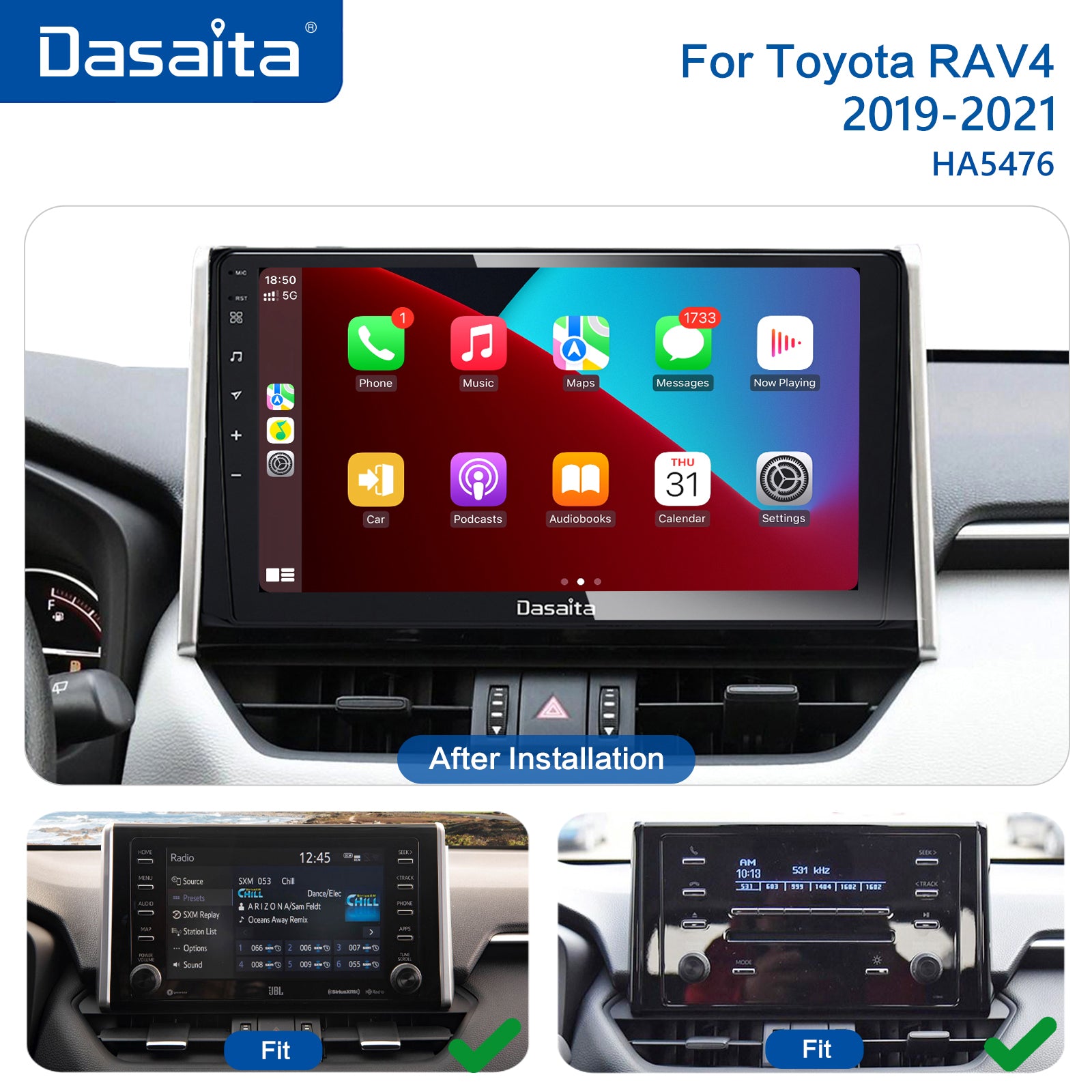 Dasaita Vivid11 Toyota RAV4 2019 2020 2021 2022Car Stereo 10.2 Inch Ca