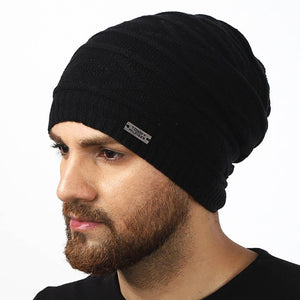 Stylish Black Wool Beanie Cap For Men's - Tee-Zoo