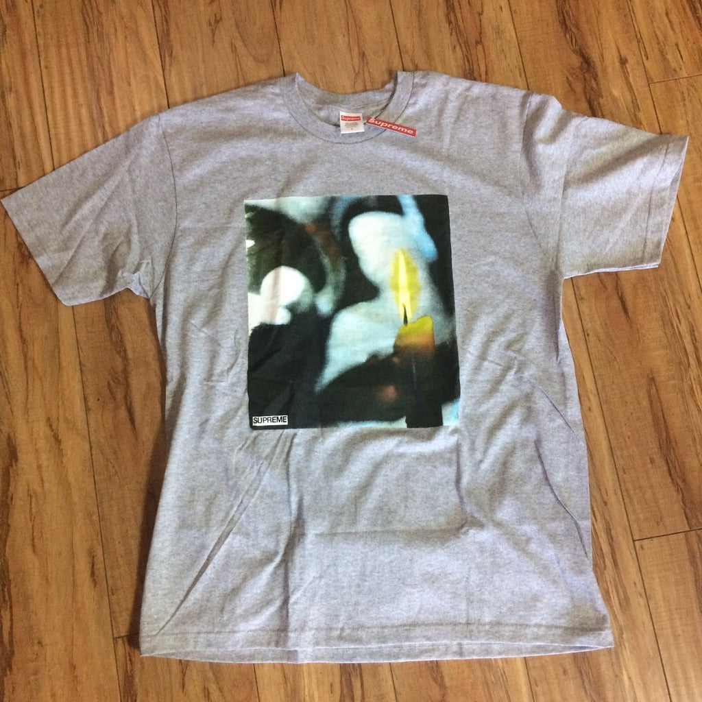 supreme candle tee grey