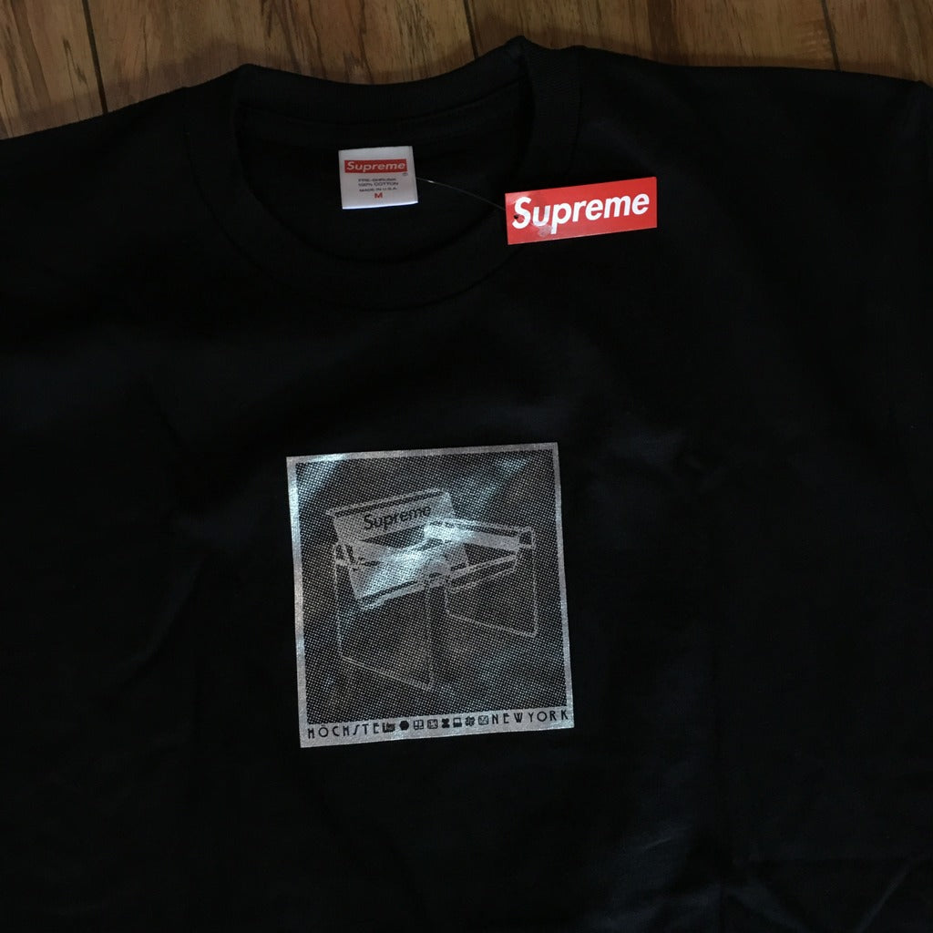 supreme chair tee black