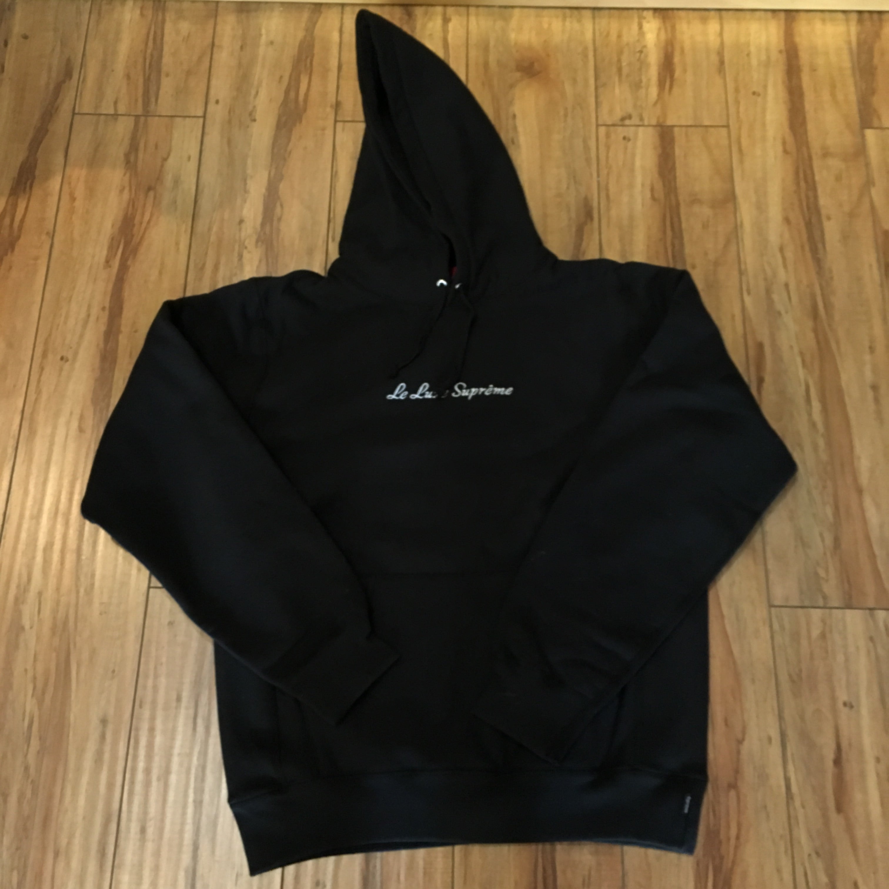 supreme le luxe hoodie black