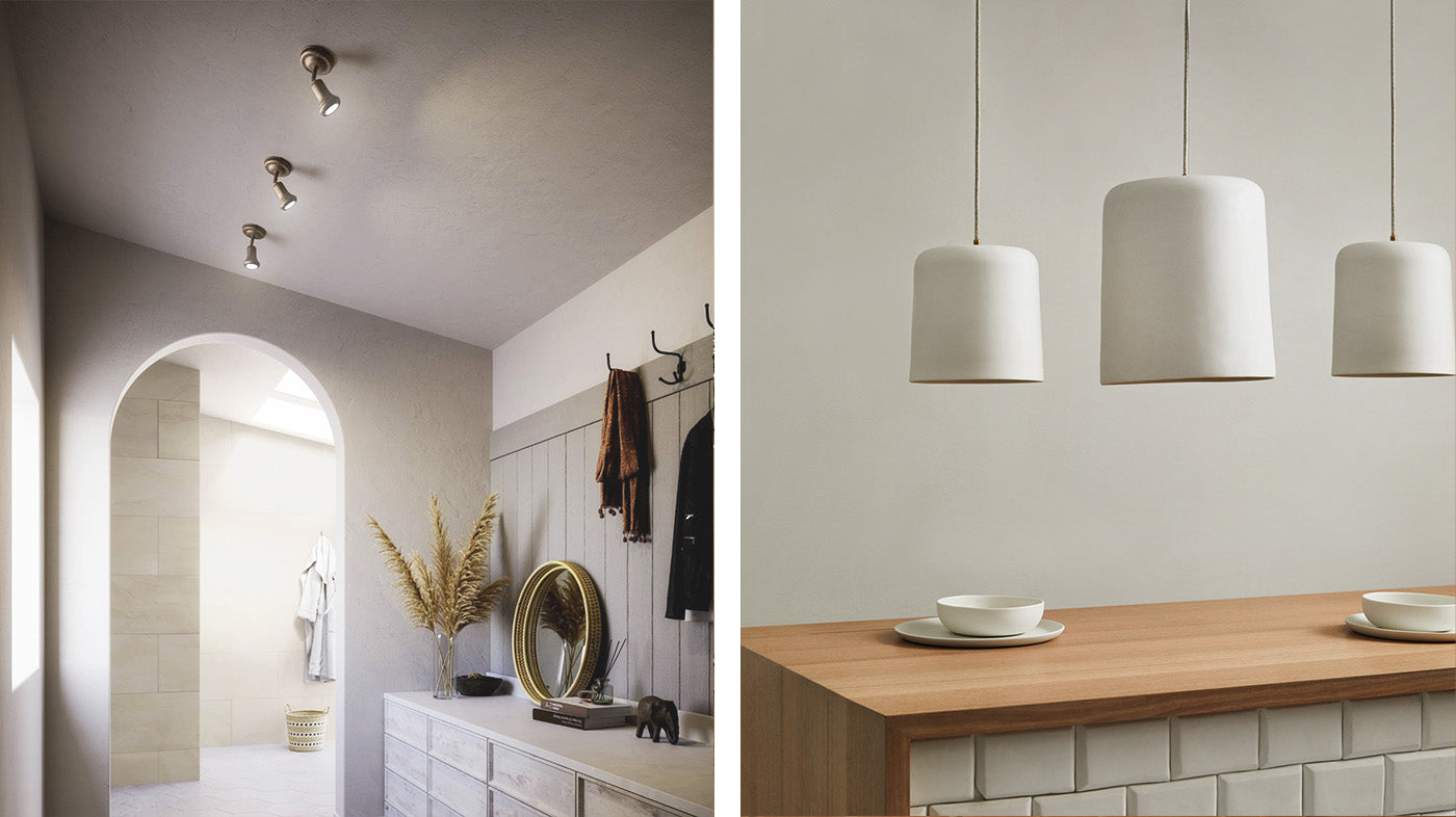 Mini Spot Wall Light & Dawn Pendant Light | Lighterior