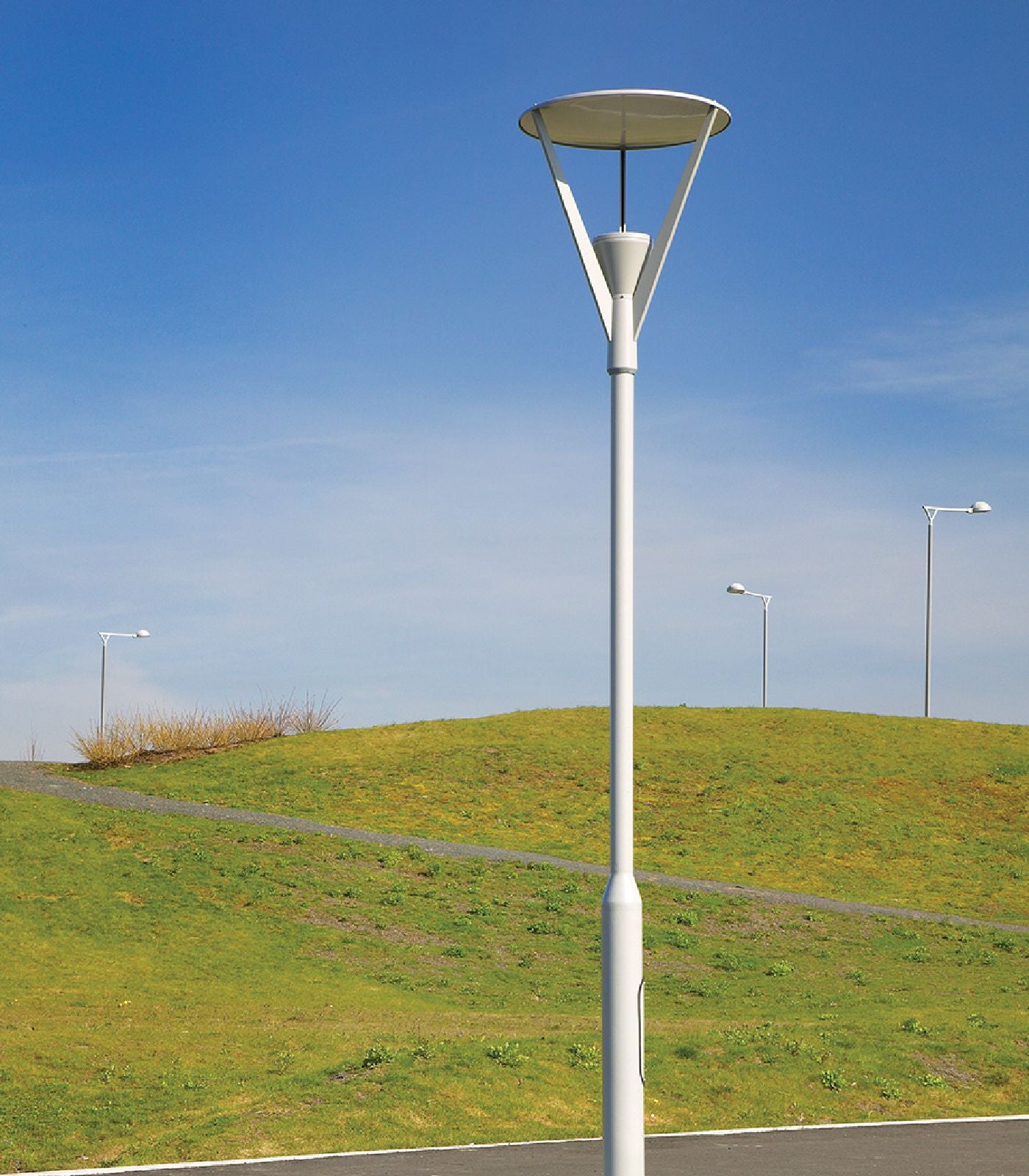 designer pole light