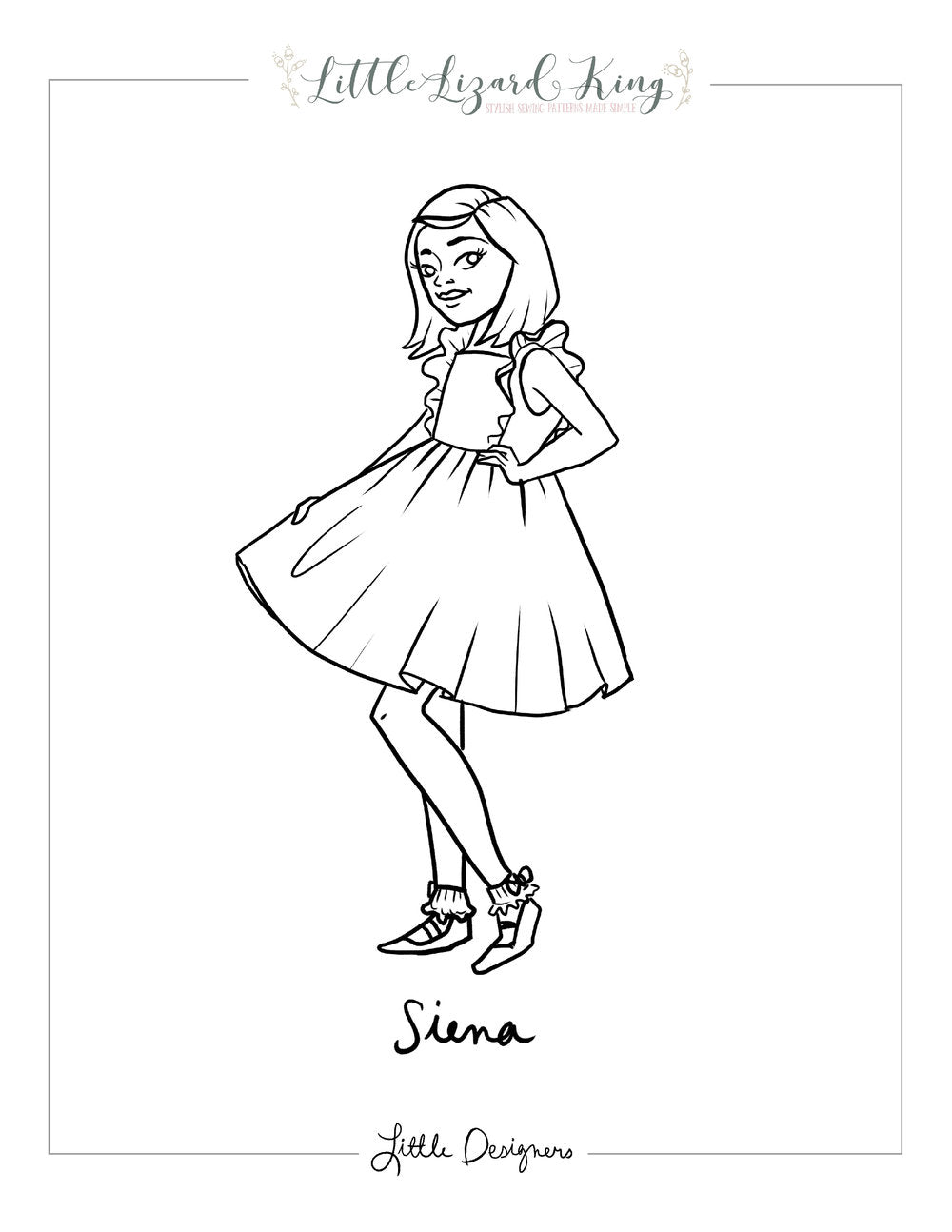 Siena Coloring Page – Little Lizard King