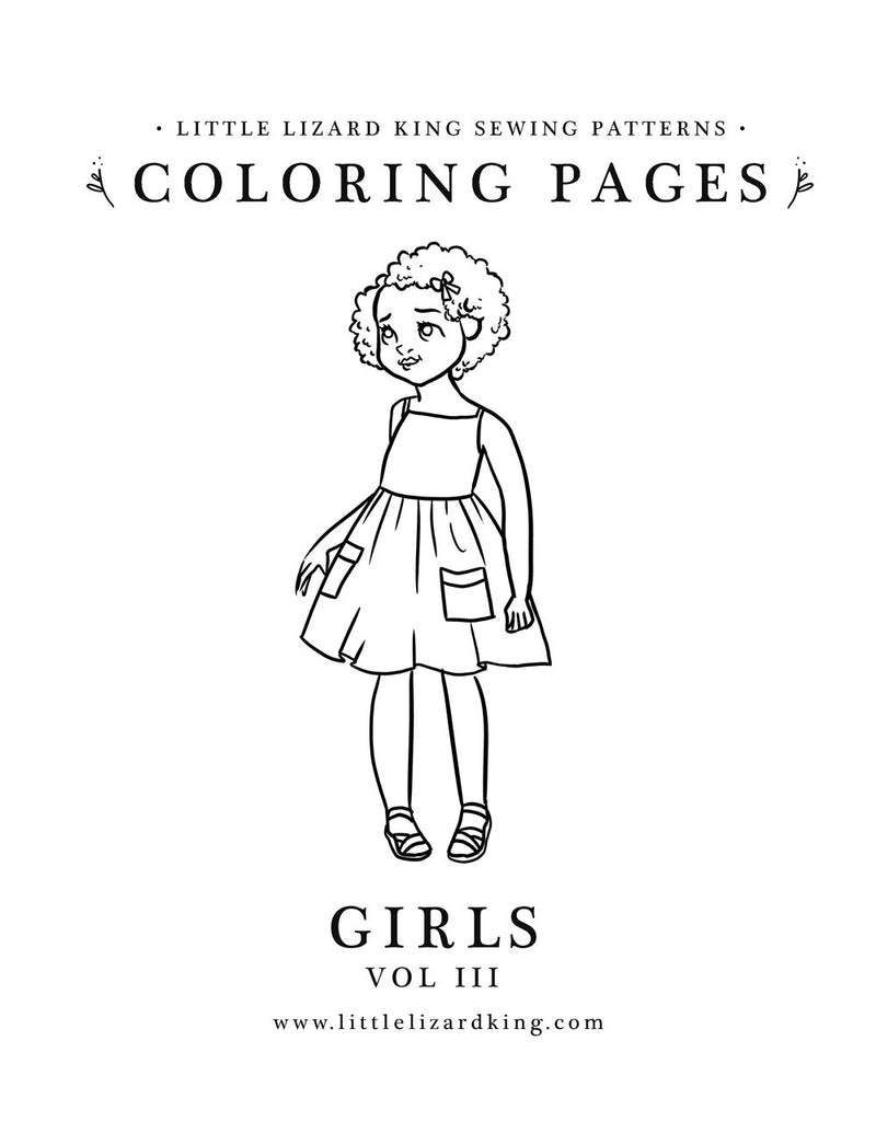 a little girl coloring pages