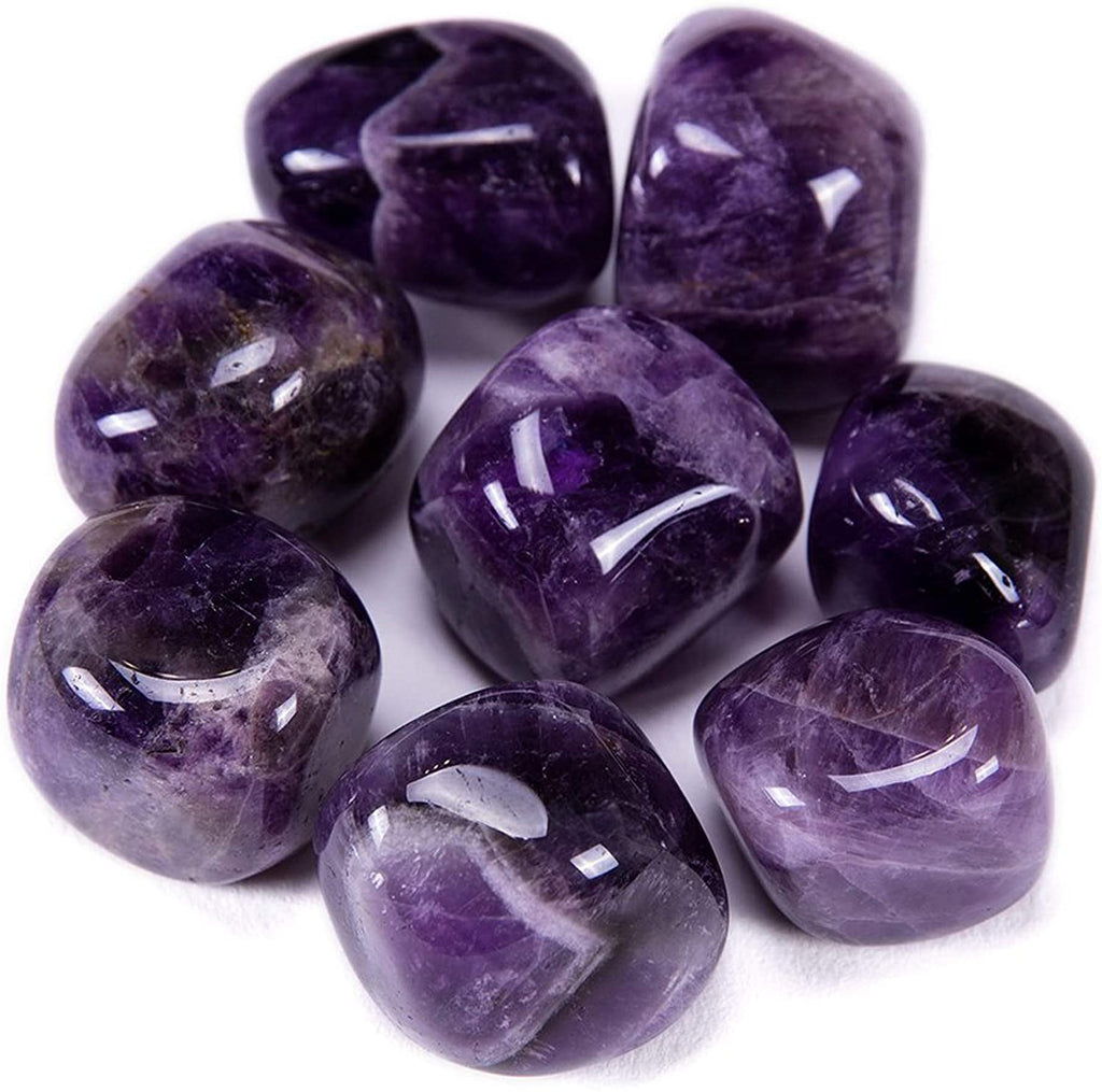 A+翻滾拋光紫水晶天然石，用於靈氣和能量水晶治療| 達雅珠寶