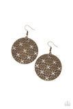 Metallic Mosaic - Brass Filigree earrings - Paparazzi Accessories