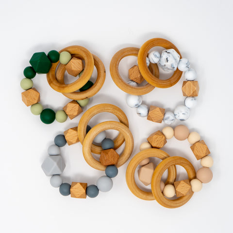 wooden teethers for babies - gifts for 1 year olds