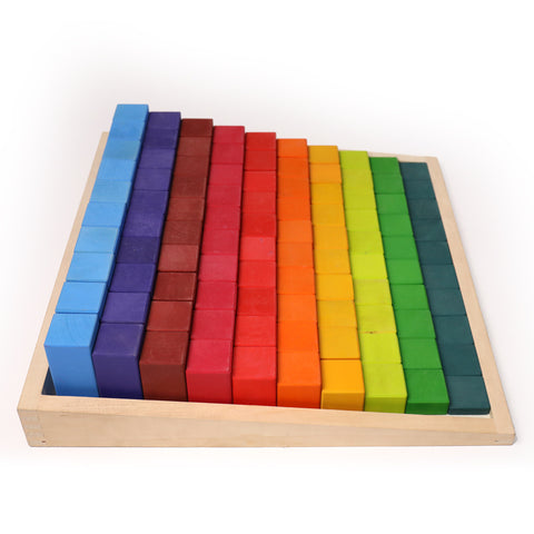 Rainbow Blocks, Small Stepped Pyramid, Bee Pea Baby, 100 Blocks