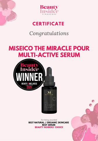 Elevating Excellence: MIRACLE POUR Serum Triumphs as Best Serum in the 2021 Beauty Insider Beauty & Wellness Awards