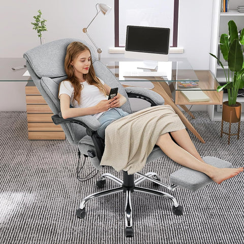 Homrest ergonomic office chair is made of breathable fabric, coming with thick upholstered seat, keeping you sit much longer without feeling tired.