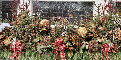 Outdoor Christmas Planters