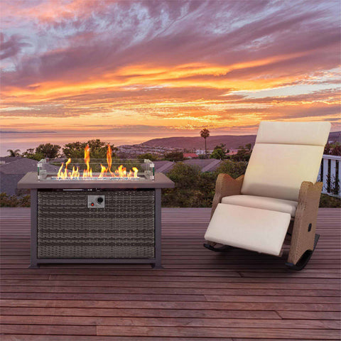 Considering the size and layout of your outdoor space is crucial when selecting a patio fire pit table.