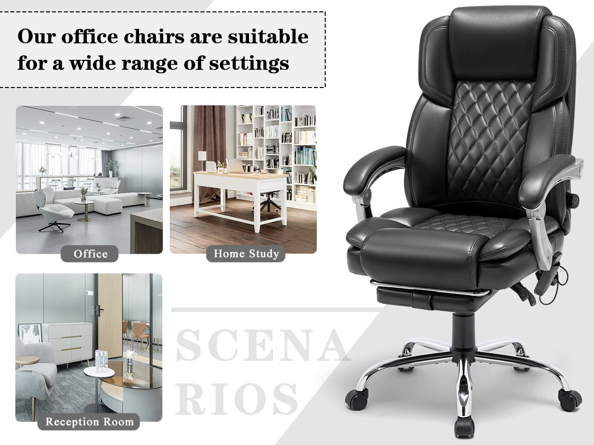 Our massage and heated executive office chairs are suitable for a wide range of settings, such as office, home study and reception room. | Homrest furniture