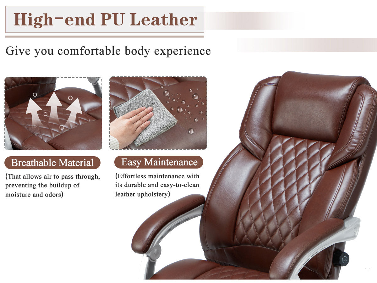 Breathable material allows air to pass through, preventing the buildup of moisture and odors.Effortless maintenance with its durable and easy-to-clean leather upholstery.| Homrest