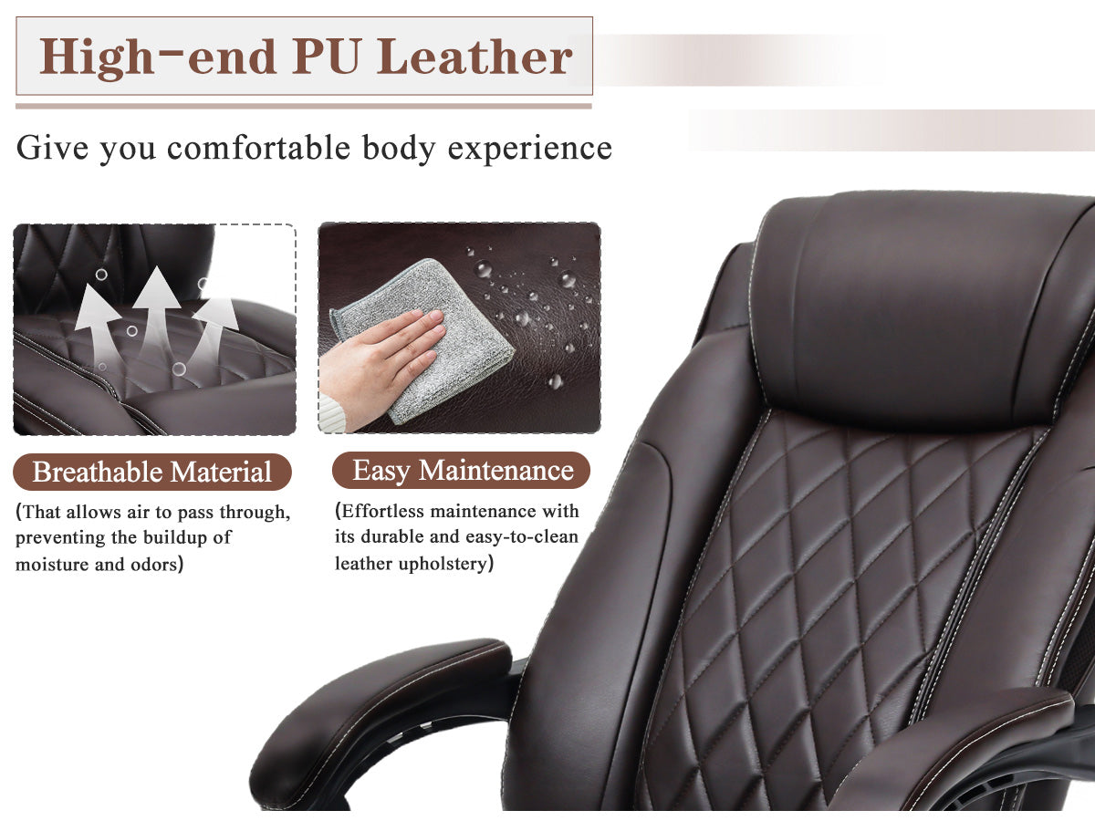 Breathable material allows air to pass through, preventing the buildup of moisture and odors.Effortless maintenance with its durable and easy-to-clean leather upholstery.| Homrest