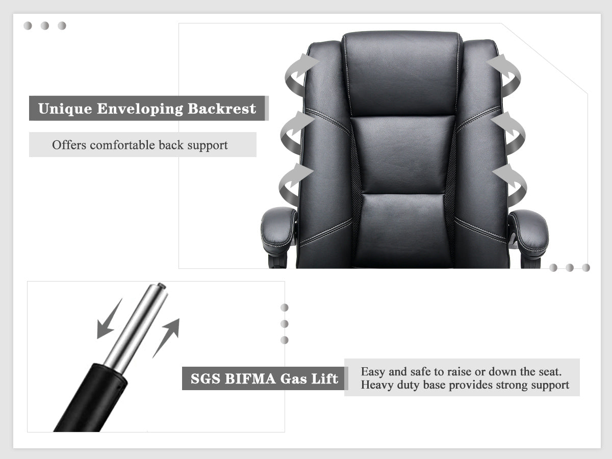 Unique enveloping backrest offers comfortable back support. SGS BIFMA Gas lift,easy and safe to raise or down the seat.Heavy duty base provides strong support.| Homrest furniture