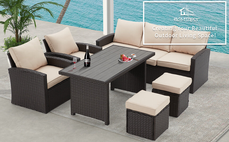 Rattan Conversation Set