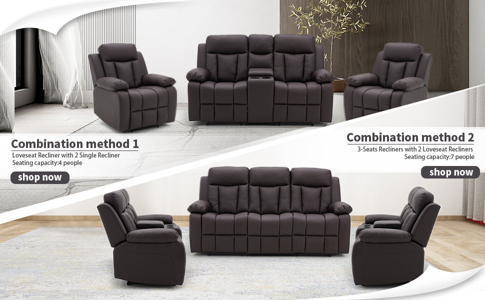 Homrest recliner chair set combination method 1 and 2