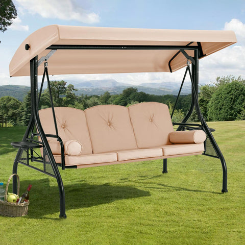 Designed for those seeking both shade and style, the canopy porch swing provides a delightful combination of comfort and practicality.| Homrest furniture