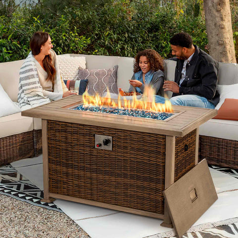 a propane fire pit table provides an opportunity for social interaction, facilitating quality time with friends and family