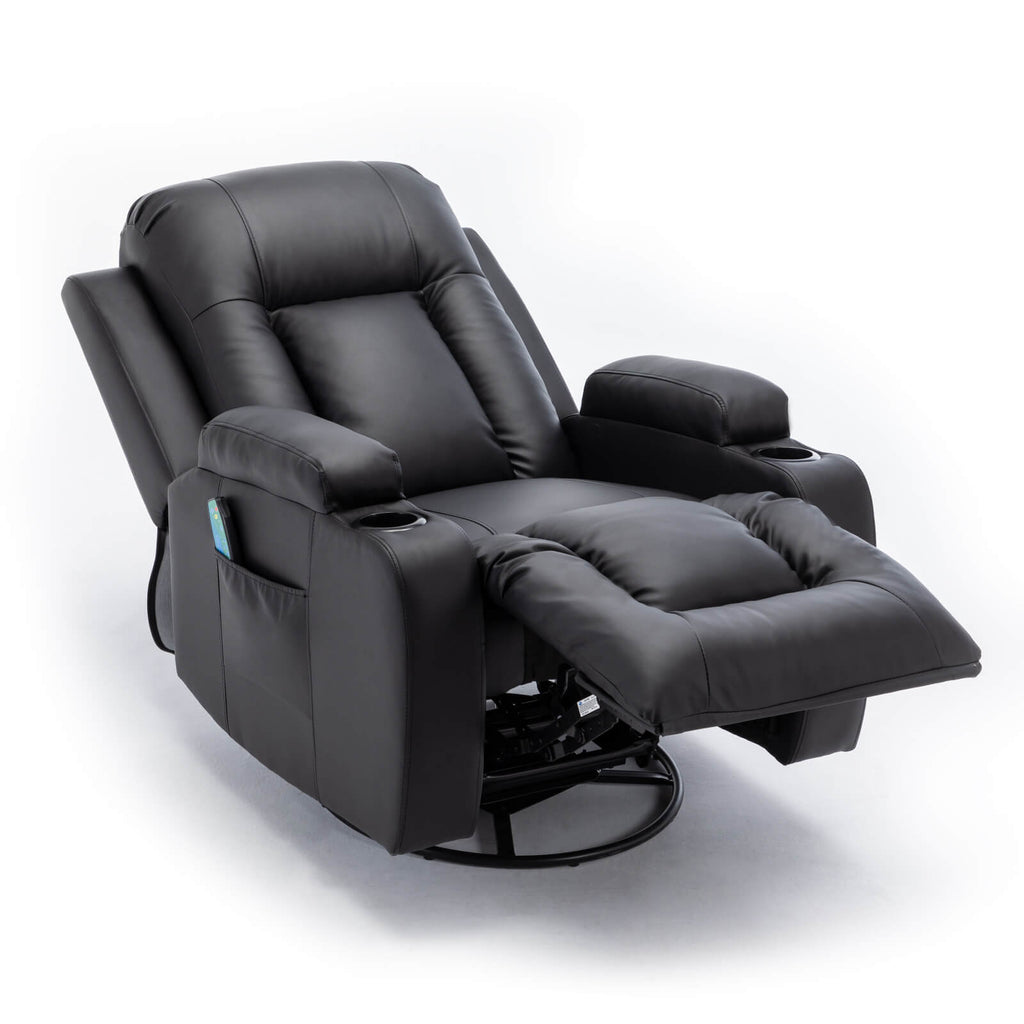 Massage Recliner Chair Pu Leather Ergonomic Lounge Heated Chair 360 De Homrest 2136