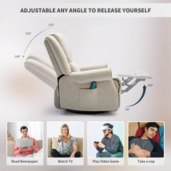 microfiber massage recliner