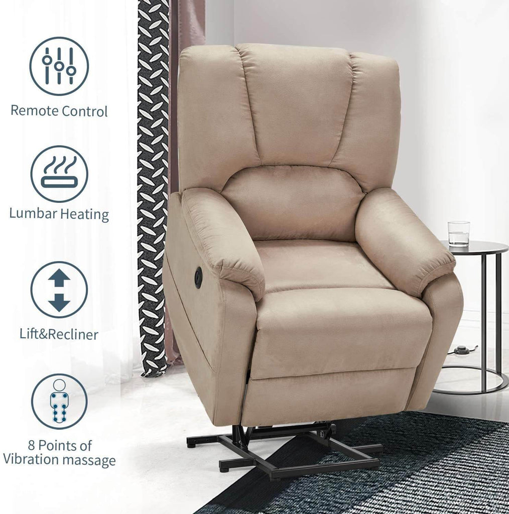 Esright Electric Power Lift Recliner Chair Sofa with Massage and Heat ...