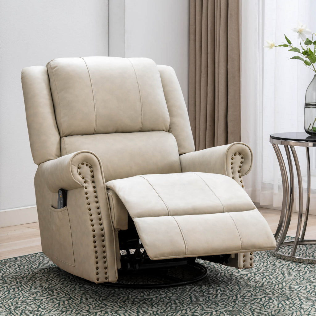 beige massage recliner