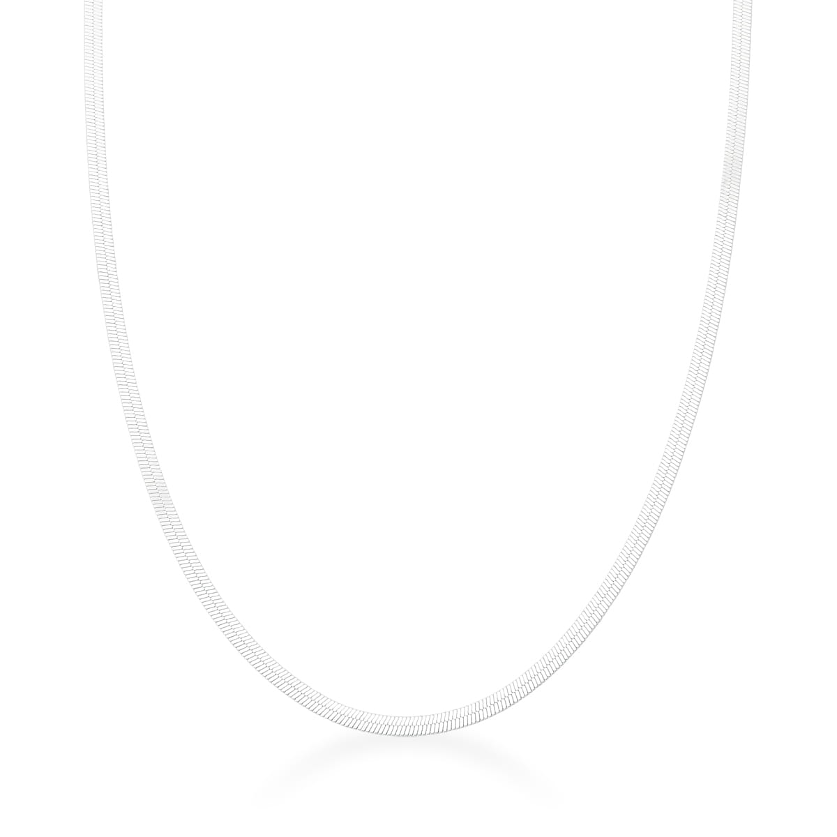 Flat Silver Necklace