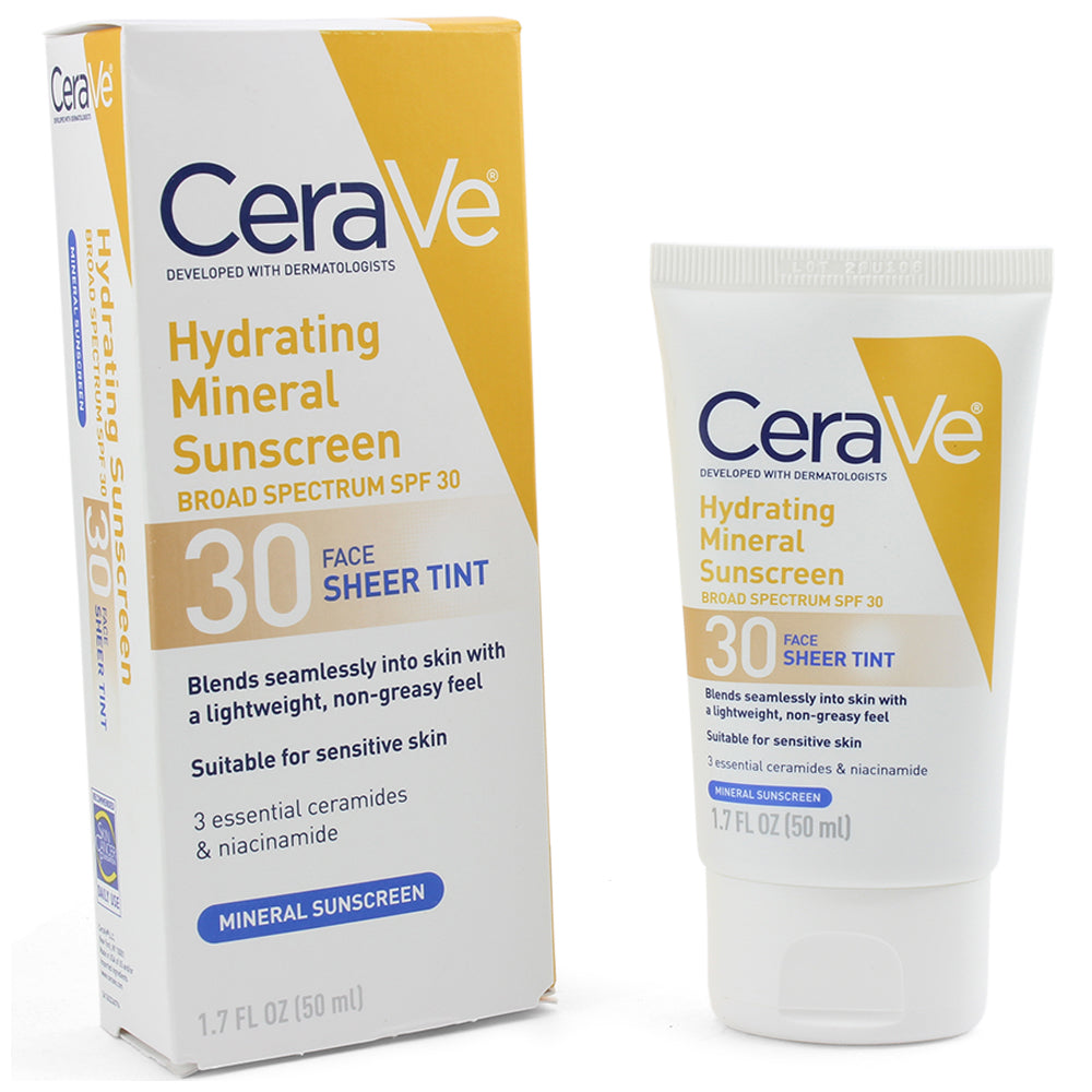 cerave tinted sunscreen before and after