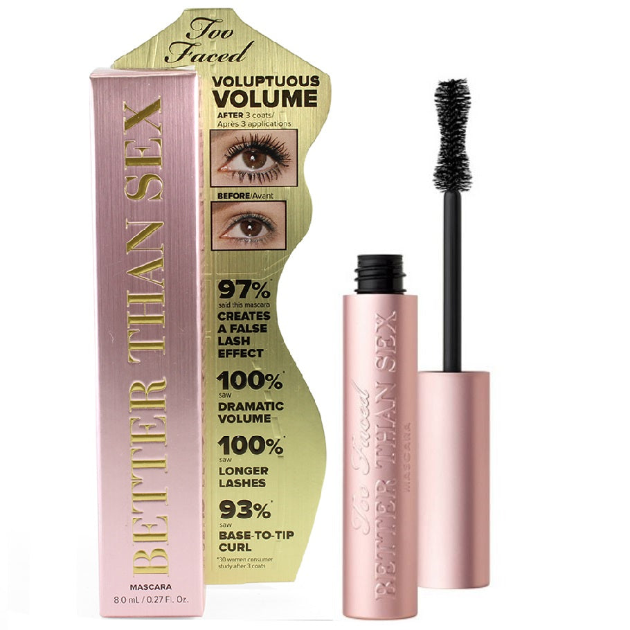 Too Faced 8ml Better Than Sex Volumising Mascara Full Size Non Waterp 3344