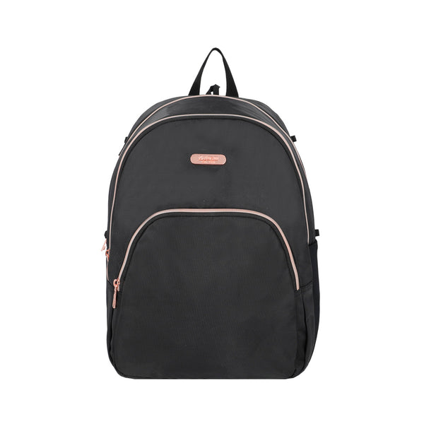 Mochila para laptop 15" Kansas negra/rosa