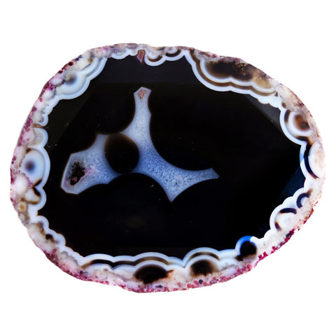 Black Agate Gemstone Natural Semi Precious Stone