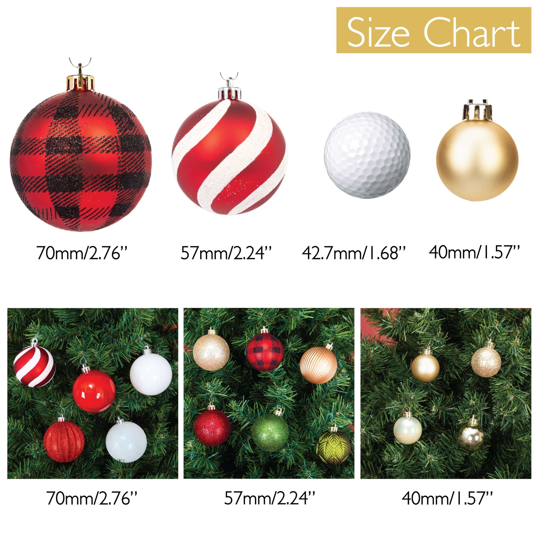 Christmas Ornaments - Tree Decorations (Black & Grey)