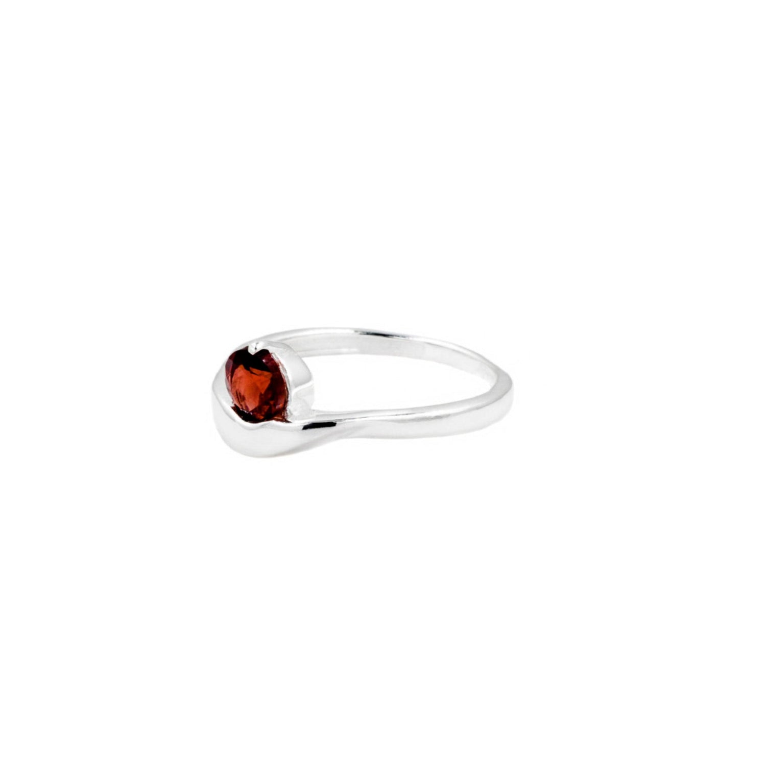 Garnet Sterling Silver Ring - Twisted Earth Artistry